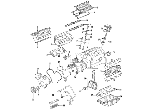 2002 Saturn Vue Engine Parts, Mounts, Cylinder Head & Valves, Camshaft & Timing, Oil Pan, Oil Pump, Balance Shafts, Crankshaft & Bearings, Pistons, Rings & Bearings Cooler Diagram for 13101668