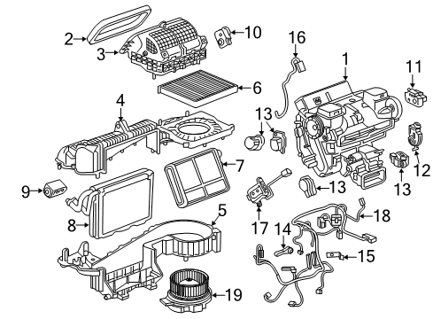 2016 Cadillac CT6 A/C & Heater Control Units Expansion Valve Diagram for 84055932