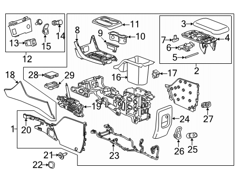 2021 Chevrolet Colorado Gear Shift Control - AT Module Diagram for 13521066