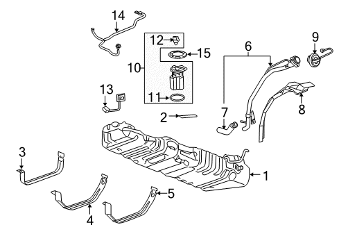 2006 Chevrolet Uplander Fuel Supply Wire Harness Diagram for 15128271