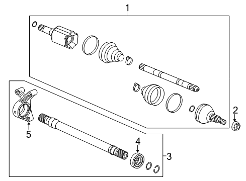 2018 Buick LaCrosse Drive Axles - Front Axle Assembly Diagram for 84283519