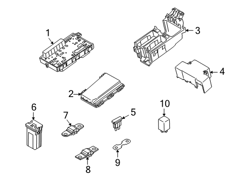2008 Saturn Astra Fuse & Relay Fuse, Front Compartment Fuse Block Diagram for 13133860