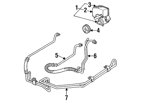 1991 Chevrolet Lumina P/S Pump & Hoses, Steering Gear & Linkage Pressure Switch O-Ring Diagram for 26015540