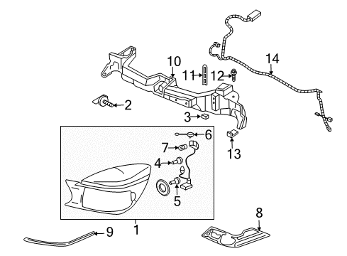 2004 Buick Rendezvous Headlamps Composite Assembly Diagram for 15144696