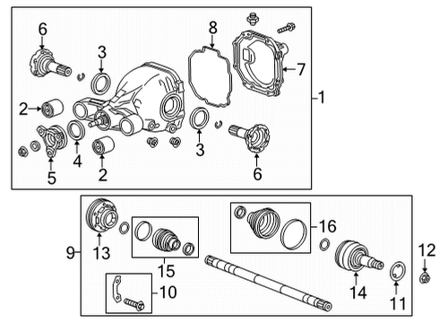 2021 Cadillac CT5 Axle & Differential - Rear Axle Assembly Washer Diagram for 11611965