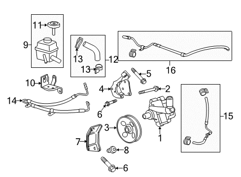 2010 Chevrolet Camaro P/S Pump & Hoses, Steering Gear & Linkage Pipe Asm-P/S Gear Outlet Diagram for 92249335