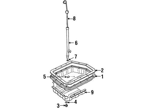 2001 Chevrolet Metro Transaxle Parts Filter, Automatic Transmission Fluid Diagram for 96053975