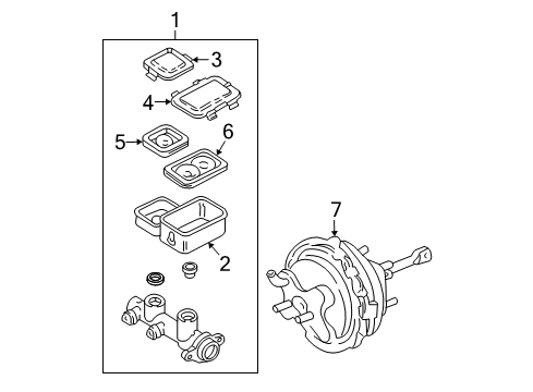 1989 GMC Safari Hydraulic System Cylinder Kit, Brake Master Diagram for 18012918