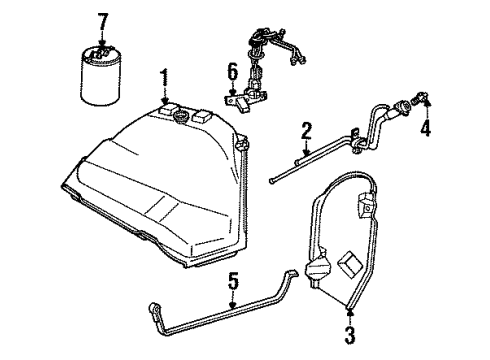 1984 Pontiac 6000 Emission Components Valve Asm, EGR Diagram for 17113431
