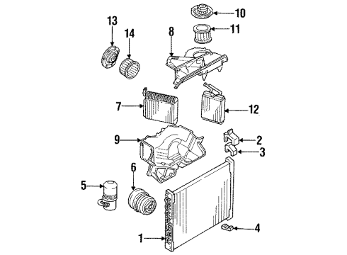 1986 Chevrolet El Camino Air Conditioner & Heater Components Asm-A/C Compensator Clutch Actuating Coil & Housing Diagram for 6550835