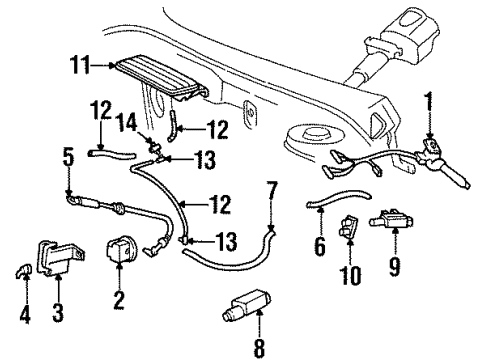1995 Buick Riviera Cruise Control System Valve Diagram for 15733271