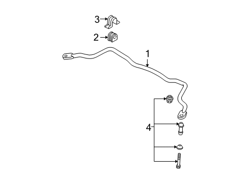 1998 Buick Regal Stabilizer Bar & Components - Front Insulator-Front Stabilizer Shaft Diagram for 10290651