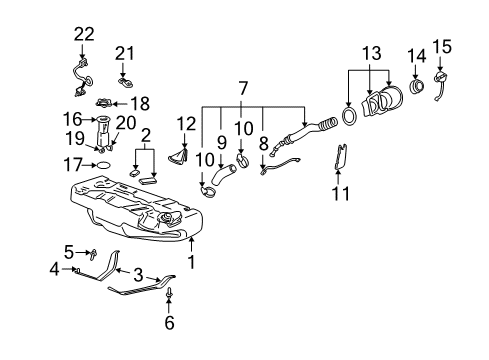 2000 Pontiac Bonneville Fuel Supply Fuel Pump Diagram for 19331250