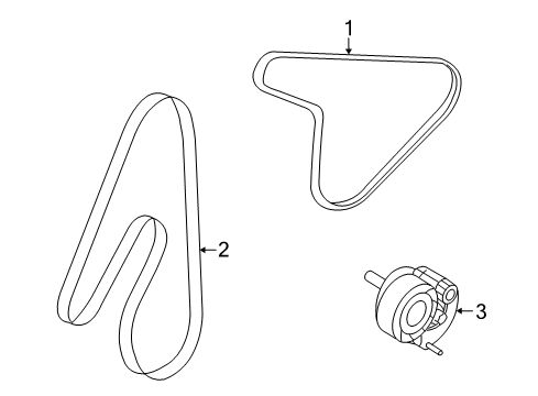2008 Saturn Astra Belts & Pulleys Serpentine Belt Diagram for 55350420