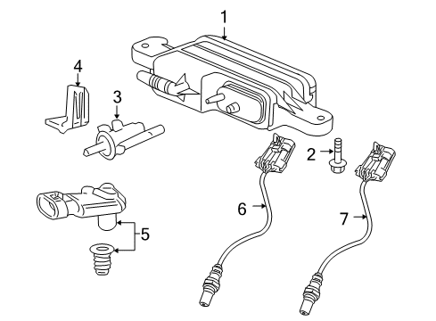 2009 Pontiac G8 Powertrain Control Solenoid Asm, Evap Emission Canister Diagram for 19329627
