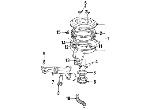 1993 Cadillac Fleetwood Filters Duct Seal Diagram for 25511809