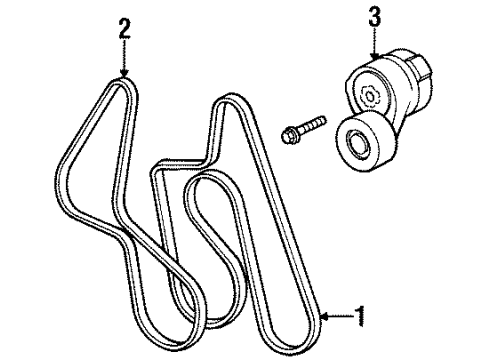 1995 Buick Riviera Belts & Pulleys Belt, Generator & P/S Pump Diagram for 24503564