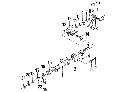 2001 Oldsmobile Intrigue Housing & Components Bearing, Steering Shaft Lower (W/Adapter) Diagram for 26074206