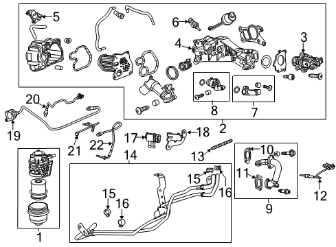 2014 Chevrolet Cruze Emission Components Connector Pipe Gasket Diagram for 55562846