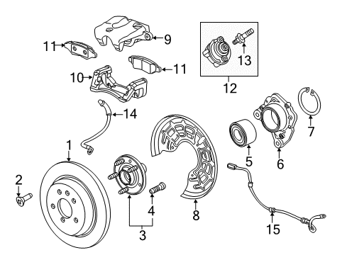 2021 Chevrolet Trax Rear Brakes Rotor Diagram for 13502135