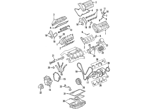 2000 Oldsmobile Intrigue Exhaust Manifold Gasket-Exhaust Manifold Diagram for 12557872