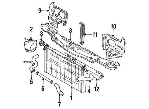 1989 Pontiac LeMans Radiator & Components Radiator Assembly-Aluminum(N00&L73&M40) Diagram for 3090414