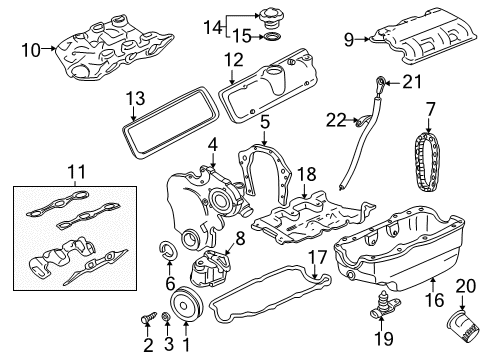 2001 Oldsmobile Alero Intake Manifold Manifold Asm-Intake Diagram for 12568321