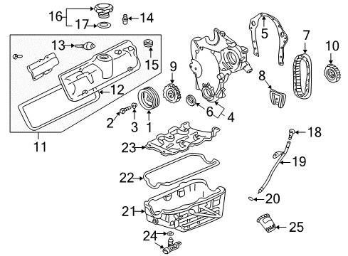 2003 Buick Rendezvous Filters Vibration Damper Washer Diagram for 12594364
