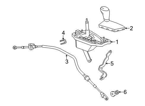 2016 Chevrolet Corvette Center Console Retainer, Automatic Transmission Range Selector Lever Cable Diagram for 10217245