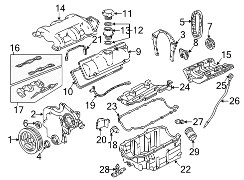 2001 Pontiac Montana Powertrain Control Manifold Asm-Upper Intake Diagram for 24507501