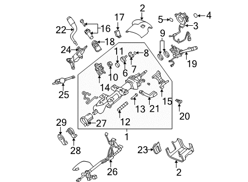 2007 GMC Sierra 2500 HD Steering Column Assembly, Shroud, Switches & Levers Harness Asm-Steering Column Wiring Diagram for 15775843