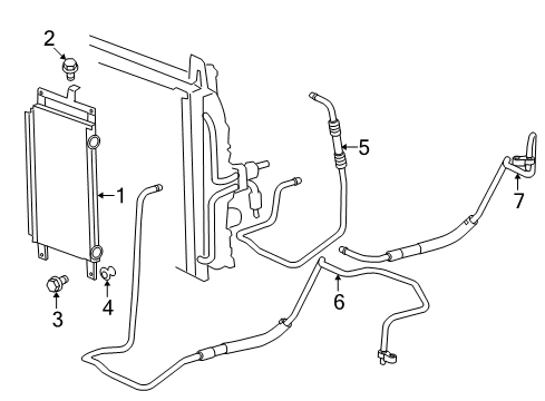 2015 Chevrolet Impala Limited Trans Oil Cooler Transmission Cooler Diagram for 23133113