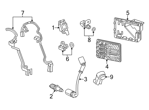 2016 Chevrolet Suburban Powertrain Control Spark Plug Diagram for 12622441