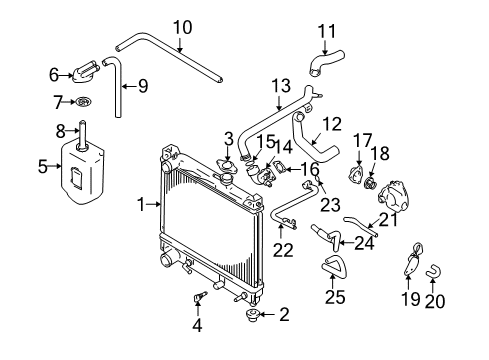 1999 Chevrolet Tracker Radiator & Components Cap, Water Outlet Diagram for 91174500