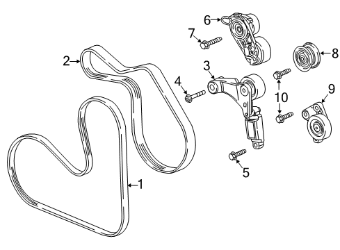 2018 Buick LaCrosse Belts & Pulleys Idler Pulley Diagram for 12680377