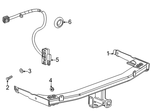 2020 Buick Encore GX Trailer Hitch Components Harness Diagram for 42736371