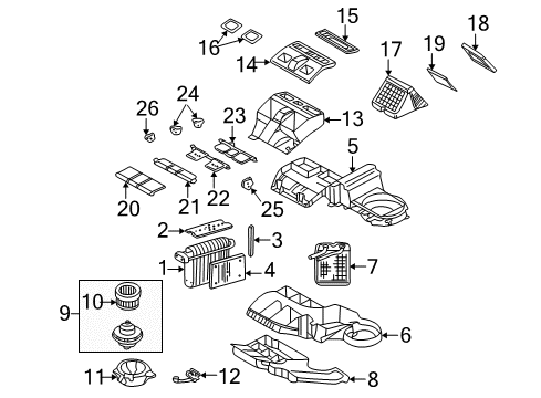 2006 Buick Rainier Blower Motor & Fan Resistor Diagram for 22807121