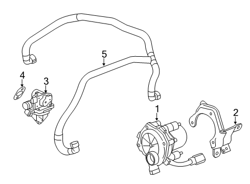 2014 Cadillac CTS Emission Components Check Valve Diagram for 12652896