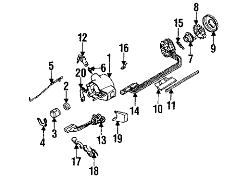 1992 GMC Jimmy Switches Wire Shield Diagram for 7828271