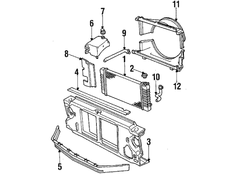 1987 Chevrolet S10 Blazer Cooling System, Radiator, Water Pump, Cooling Fan Engine Coolant Pump Kit Diagram for 12491038