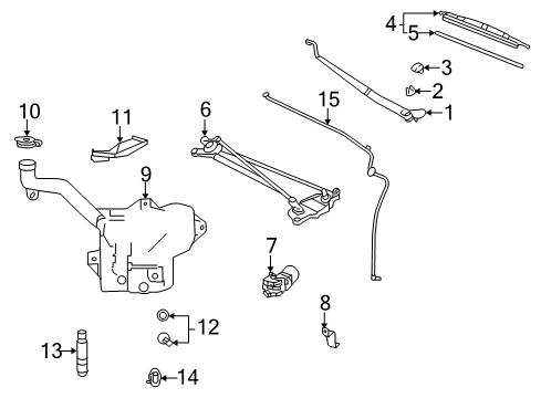 2008 Cadillac XLR Wiper & Washer Components Switch Kit, Windshield Washer Solvent Level Diagram for 19120357