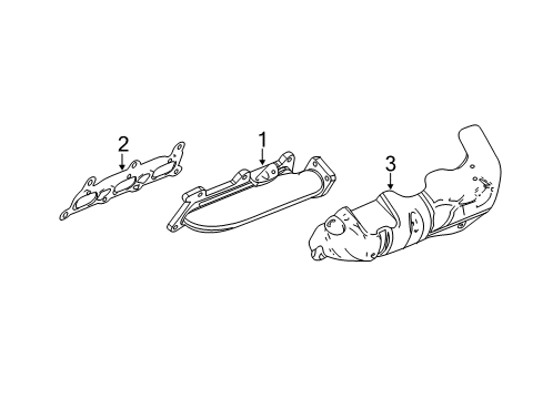 2010 Cadillac SRX Exhaust Manifold Gasket, Exhaust Manifold Diagram for 12565956