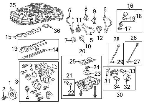 2013 Buick Enclave Intake Manifold Chain Guide Diagram for 12609261