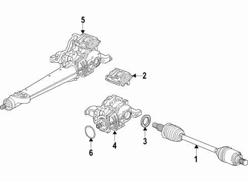 2019 Chevrolet Blazer Rear Axle, Axle Shafts & Joints, Differential, Propeller Shaft Outer Boot Diagram for 84207687
