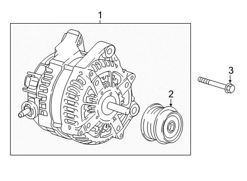2017 Cadillac CT6 Alternator Pulley Diagram for 12649094