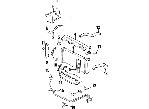 1997 Buick LeSabre Radiator & Components Radiator Outlet Hose (Lower) Diagram for 25641167