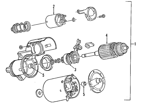 1995 Buick Roadmaster Starter Starter Diagram for 10465293