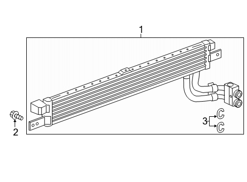 2017 Buick Encore Oil Cooler Auxiliary Cooler Diagram for 95383805