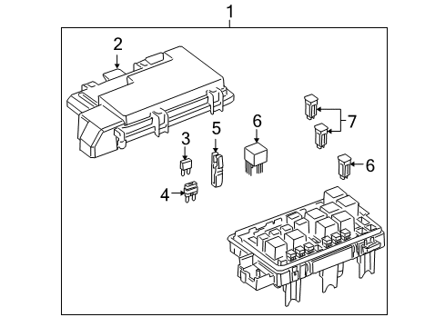 2005 Saturn Relay Fuel Supply Cover Asm-Accessory Wiring Junction Block Diagram for 25828983