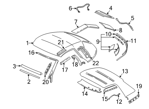 1995 Chevrolet Camaro Top Cover & Components Wire Harness Connector Diagram for 12117353